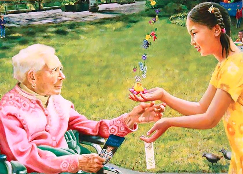 Image for article [Dünya Falun Dafa Günü Kutlaması] Kağıt Kesme Sanatı : Oturma Meditasyonu ve Ejderha Dansı
