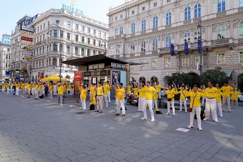 Image for article Avusturya: Viyana'da Yapılan Mitingde Falun Dafa İçin Adalet Çağrısı