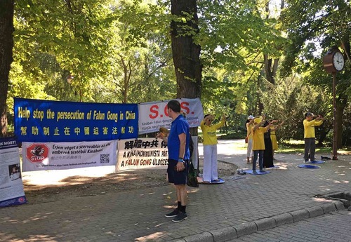 Image for article Macaristan: Uygulayıcılar Siofok'ta Falun Dafa'yı Tanıtmak İçin Faaliyetler Düzenlediler