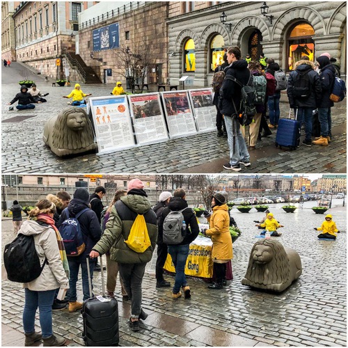 Image for article Stockholm, İsveç: Uygulayıcılar Yeni Yılda Falun Dafa'yı Tanıttı ve Zulüm Konusunda Halka Çağrıda Bulundular