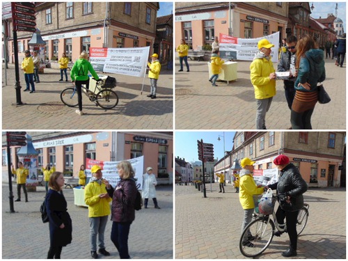 Image for article Letonya: Hafta Sonu Etkinliğinde İnsanlar Çin'de Falun Dafa'ya Karşı Yapılan Zulüm Hakkında Bilgilendirildi