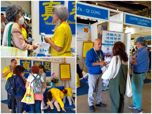 Image for article Barselona, ​​İspanya: Barselona Sağlık Fuarındaki Ziyaretçiler Falun Dafa'nın Değerli Mesajını Öğrendiler
