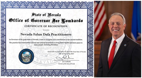 Image for article Nevada, ABD: Seçilmiş Yetkililer Falun Dafa'yı ve Kurucusunu Övdü