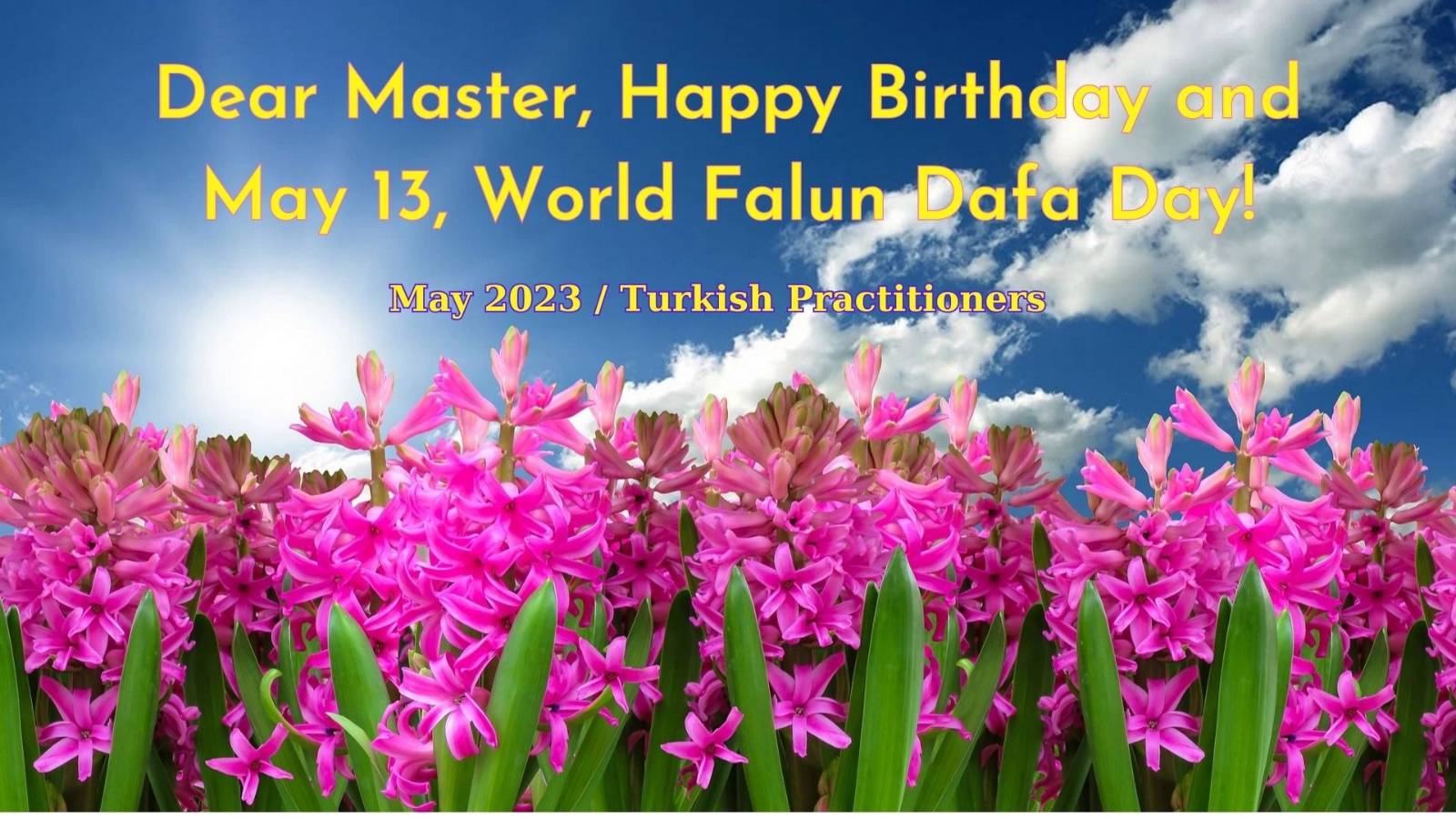 Image for article Türkiye'deki Uygulayıcılar Saygıdeğer Shifu'nun Doğum Gününü ve 2023 Dünya Falun Dafa Gününü Kutluyorlar!