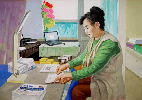 Image for article [Dünya Falun Dafa Günü Kutlaması] Çizim: Yemin Etmek