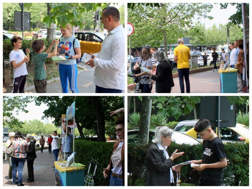Image for article Bükreş, Romanya: Falun Dafa Egzersiz Gösterisini İzleyenler Pozitif Enerjiyi Hissetti