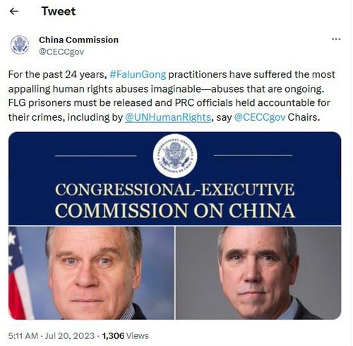 Image for article ​CECC, Çin Komünist Partisi'nden Gözaltına Alınan Tüm Falun Gong Uygulayıcılarını Serbest Bırakmasını Talep Ediyor
