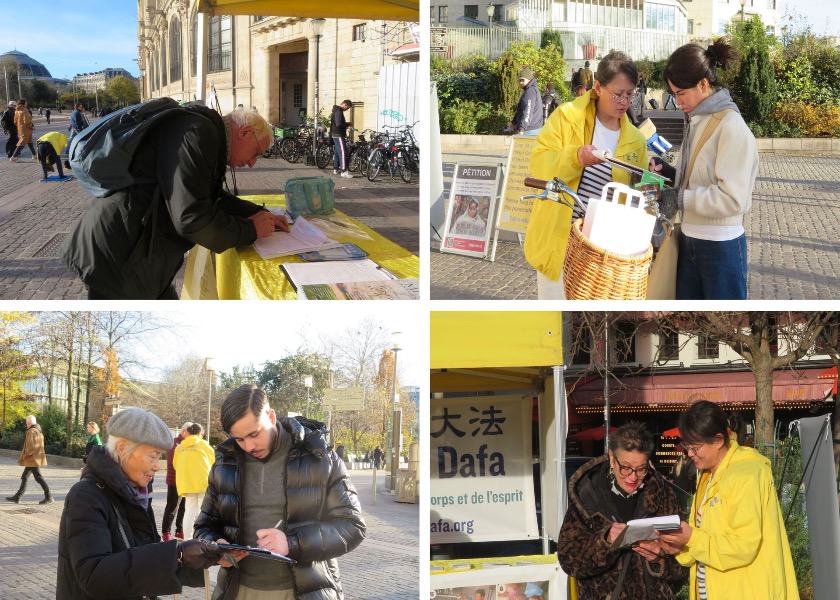 Image for article Paris, Fransa: Halktan Kişiler Falun Dafa'ya Yapılan Zulmü Kınadı