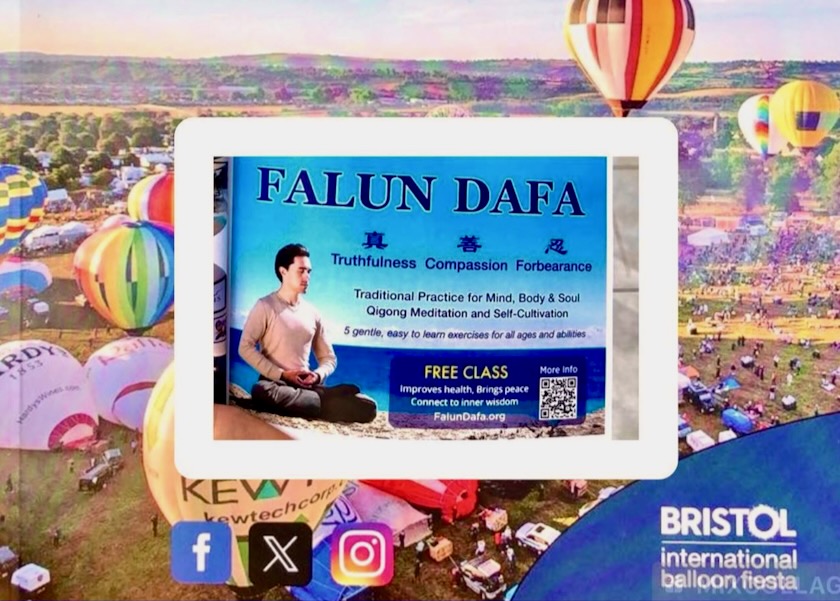 Image for article Bristol, İngiltere: İnsanlar Balon Festivali'nde Falun Dafa'yı Öğrendi