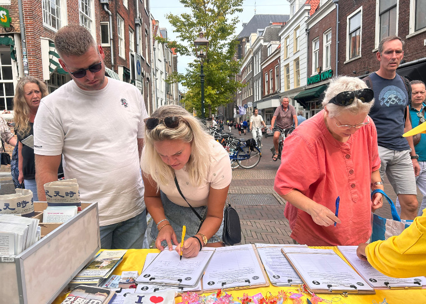 Image for article Hollanda: Delft'te Falun Dafa'ya Kamudan Destek Geldi
