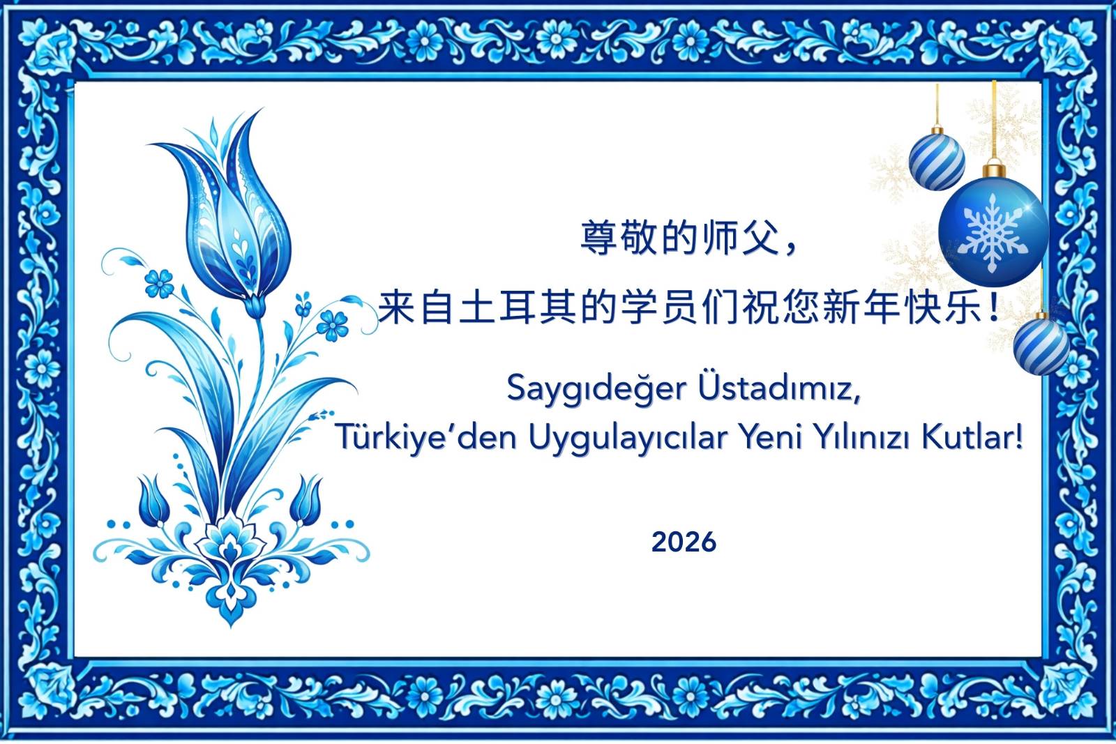 Image for article Türkiye'deki Uygulayıcılar Saygıdeğer Shifu Li'nin 2026 Yeni Yılını Kutluyorlar!